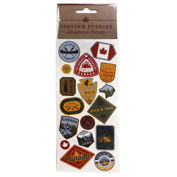 Canada Travel Badge Sticker Sheet